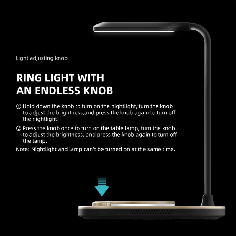 Wireless Charging Station With Lamp