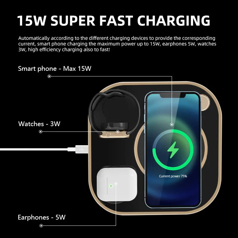 Wireless Charging Station With Lamp