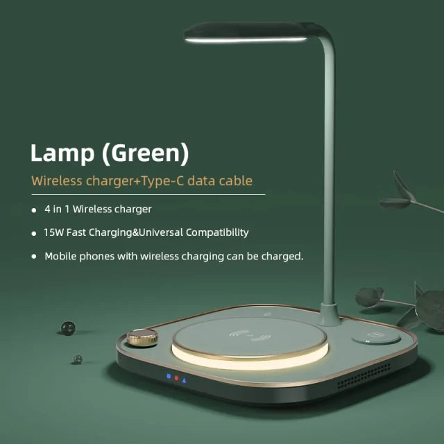 Wireless Charging Station With Lamp